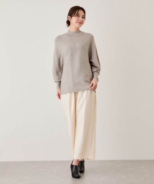 Jayro（ジャイロ）の「ボリュームスリーブチュニック（ニット/セーター・レディース・グレー/ホワイト系/ネイビー/ブルー系/ワイン・F）」の10枚目の写真