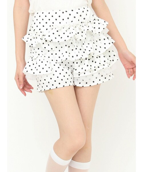 CALNAMUR（カルナムール）の「ドットティアードパンツ（その他パンツ・レディース・ホワイト/ブラック・S/M）」の5枚目の写真