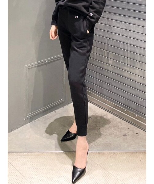 GYDA（ジェイダ）の「Champion LONG PANTS（スウェットパンツ・レディース・ライトグレー/グリーン/ブラック/ネイビー・S/M/XL/L）」の17枚目の写真