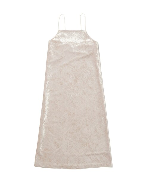 ROPE'（ロペ）の「クラッシュベロアキャミワンピース（ワンピース・レディース・ブラック/オフホワイト・F）」の3枚目の写真