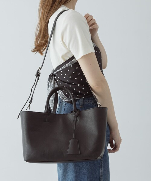 URBAN RESEARCH Sonny Label（アーバンリサーチサニーレーベル）の「2WAYワイドハンドバッグ（ハンドバッグ・レディース・ブラック/Dブラウン・One）」の8枚目の写真