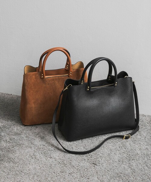 URBAN RESEARCH DOORS（アーバンリサーチドアーズ）の「MARCO BIANCHINI　ビッグスウェード2WAYBAG（トートバッグ・レディース・black/brown・one）」の4枚目の写真