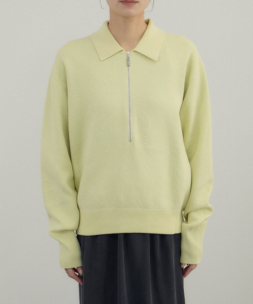 ADAM ET ROPE'（アダムエロペ）の「クレープスウェットライクポロプルオーバー（スウェット・レディース・チャコール/オフホワイト/グリーン系・F）」の19枚目の写真