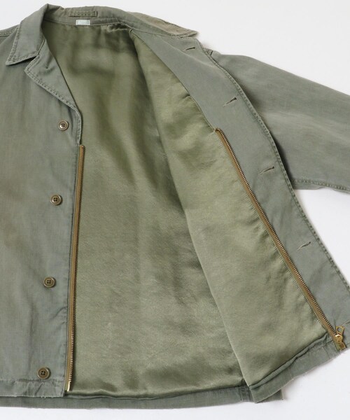 URBAN RESEARCH(アーバンリサーチ)の「A PRESSE Vintage US NAVY N-4 Deck Jacket(ミリタリージャケット・メンズ・SAGE・2/3/4)」の7枚目の写真