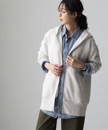 nissen | 綿100％裏起毛スウェットロング丈ビッグパーカー（抗菌防臭・毛玉防止・静電気防止）＜大きいサイズ有＞(パーカー)