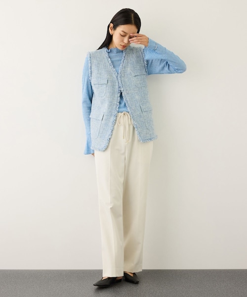 ROPE'（ロペ）の「ツイードVネックジレ（ベスト・レディース・キナリ系/サックス・F）」の21枚目の写真