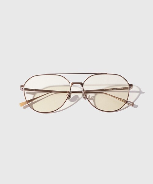 ADAM ET ROPE'(アダムエロペ)の「【BLANC../ブラン】ツーブリッジB0042(サングラス・メンズ・ダークブラウン/シルバー・F)」の1枚目の写真