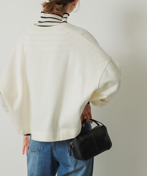 SENSE OF PLACE by URBAN RESEARCH（センスオブプレイスバイアーバンリサーチ）の「Vネッククロップドトップ（Tシャツ/カットソー・レディース・IVORY/PURPLE/BLACK・one）」の14枚目の写真