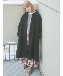 merry jenny | ギャザースリーブAラインコート(ステンカラーコート)