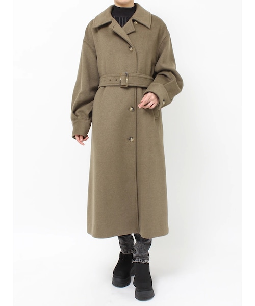 MURUA（ムルーア）の「スタンドネックダブルカラーコート（チェスターコート・レディース・グレー/ブラック/カーキ/キャメル・1/2）」の21枚目の写真