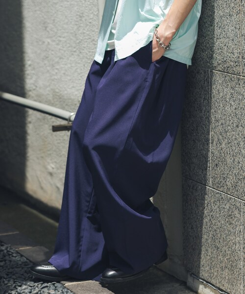 SENSE OF PLACE by URBAN RESEARCH(センスオブプレイスバイアーバンリサーチ)の「サイドタックワイドスラックス(その他パンツ・メンズ・IVORY/BLACK/NAVY・M/L)」の19枚目の写真