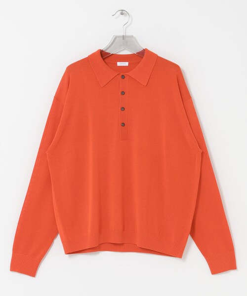 URBAN RESEARCH（アーバンリサーチ）の「crepuscule　Long-Sleeve Polo（ニット/セーター・メンズ・BROWN/ORANGE/BLUE/KHAKI・1/2）」の8枚目の写真