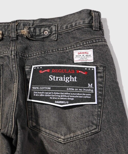 ADAM ET ROPE'(アダムエロペ)の「【DAIRIKU/ダイリク】Straight Vintage Denim Pants(デニムパンツ・メンズ・ブラック・L/M/S)」の9枚目の写真