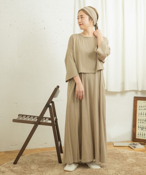 ITEMS URBANRESEARCH（アイテムズ アーバンリサーチ）の「ワンマイルトップス+ワンピ4点SET（その他アンダーウェア/インナー・レディース・PINK BEIGE/LIGHTKHAKI/DARK GRAY・one）」の2枚目の写真