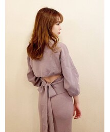 dazzlin | 【Lunangelina byちぃぽぽ×dazzlin】バックオープンリボンニット(ニット/セーター)