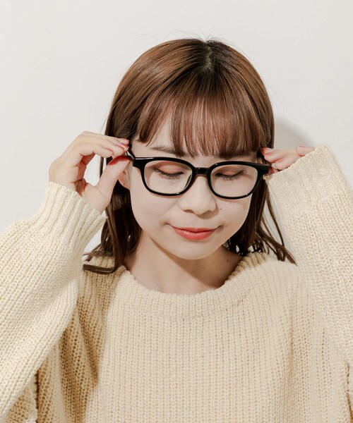 SMELLY（スメリー）の「ウェリントンタイプダテメガネ（メガネ・レディース・BLK/DEMI・-）」の3枚目の写真