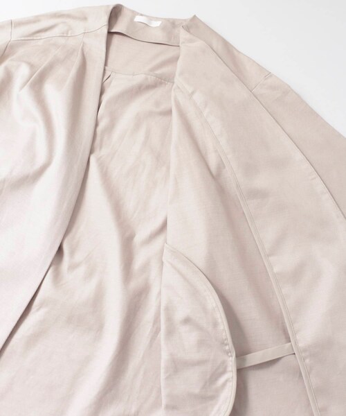 SENSE OF PLACE by URBAN RESEARCH（センスオブプレイスバイアーバンリサーチ）の「ガウンアウター（ノーカラージャケット・レディース・L.OLIVE/GREIGE・one）」の19枚目の写真