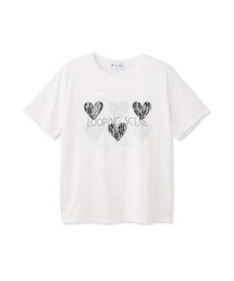 ハートモチーフラインストーンTシャツ