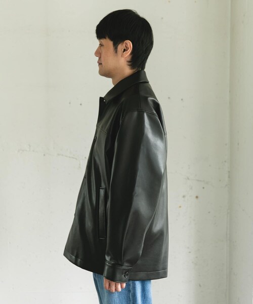 URBAN RESEARCH DOORS(アーバンリサーチドアーズ)の「FL カーコート(ライダースジャケット・メンズ・BLACK・M/L)」の12枚目の写真