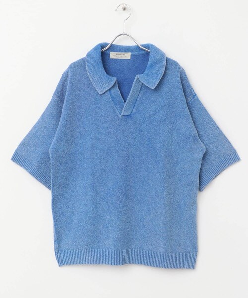 URBAN RESEARCH Sonny Label（アーバンリサーチサニーレーベル）の「インディゴパイルスキッパーポロシャツ（ポロシャツ・メンズ・ライトインディゴ/インディゴ・M/L）」の18枚目の写真