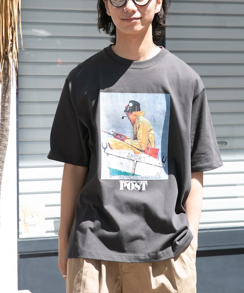URBAN RESEARCH DOORS(アーバンリサーチドアーズ)の「FORK&SPOON Norman Rockwell Short-SleeveT-shirts(Tシャツ/カットソー・メンズ・OFF/CHARCOAL・4/5)」の2枚目の写真
