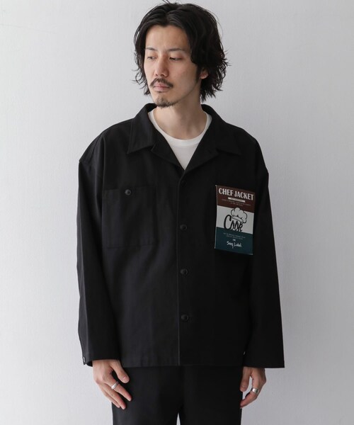 URBAN RESEARCH Sonny Label（アーバンリサーチサニーレーベル）の「CHEF JACKET（カバーオール・メンズ・カーキ/アイボリー/ブラック/ブラウン/ヒッコリー/オンブレ/グレージュCH・M/L）」の15枚目の写真