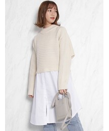 dazzlin | ショートニットシャツチュニック(ニット/セーター)