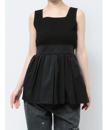 BACK RIBBON PEPLUM TOPS/バックリボンペプラムトップス