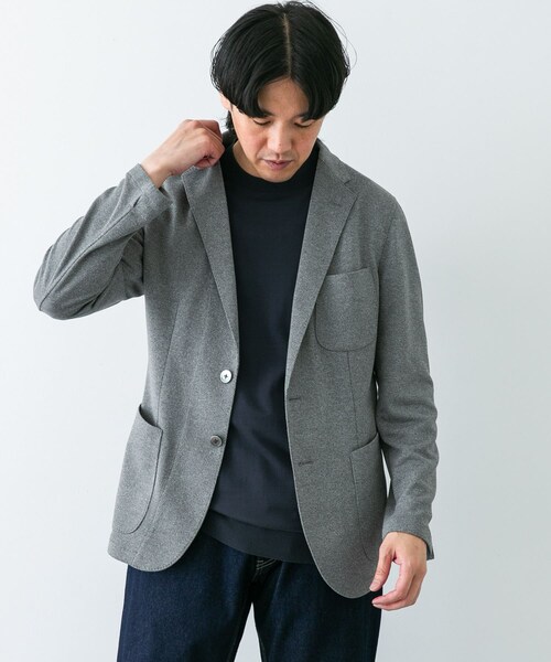 URBAN RESEARCH DOORS(アーバンリサーチドアーズ)の「『イージーケア/速乾』LIFE STYLE TAILOR メランジニットイージージャケット(テーラードジャケット・メンズ・GRAY/NAVY/BROWN・44/46/48/50)」の22枚目の写真