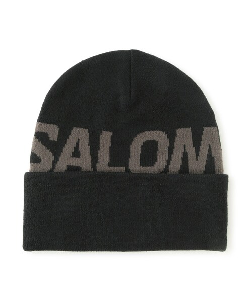 ADAM ET ROPE'(アダムエロペ)の「【SALOMON】HERMITAGE BEANIE(ニットキャップ/ビーニー・レディース・ブラック/ベージュ・F)」の9枚目の写真
