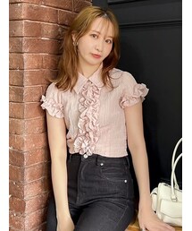 dazzlin | シュリンクフラワーフリルシャツ(シャツ/ブラウス)