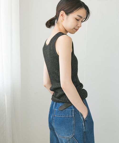 URBAN RESEARCH（アーバンリサーチ）の「ハイゲージラメタンクトップ（タンクトップ・レディース・BLACK系/BEIGE系/BLUE系・FREE）」の9枚目の写真
