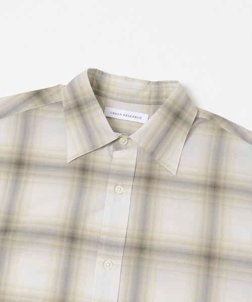 URBAN RESEARCH(アーバンリサーチ)の「SHEER CH SQUARE CUT SHIRTS(シャツ/ブラウス・メンズ・IVORY/BLACK/GREEN・M/L)」の13枚目の写真