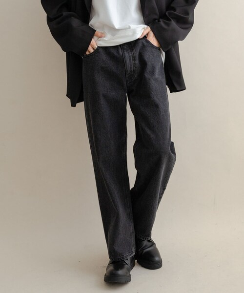 SENSE OF PLACE by URBAN RESEARCH(センスオブプレイスバイアーバンリサーチ)の「ストレートデニムパンツ(デニムパンツ・メンズ・BLACK/BROWN/L.INDIGO・S/M/L)」の8枚目の写真