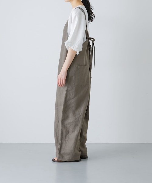 かぐれ（カグレ）の「リネンサロペット（つなぎ/オールインワン・レディース・GREGE/CHARCOAL/BLACK・Free）」の22枚目の写真