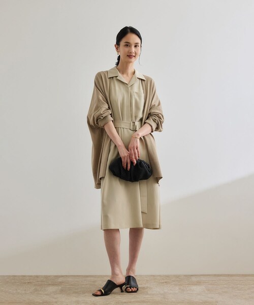 ROPE'（ロペ）の「【洗える】サファリシャツワンピース（ワンピース・レディース・ベージュ/ネイビー・36/38）」の13枚目の写真