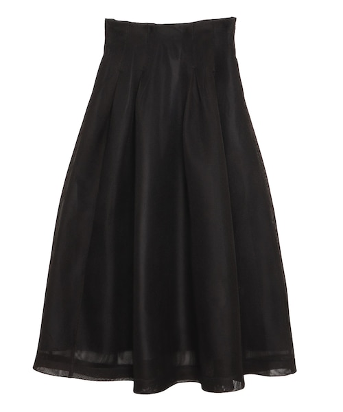 ELENDEEK（エレンディーク）の「MESH BONDING FLARED SK（スカート・レディース・オフホワイト/ライトグレー/ブラック・1/2）」の6枚目の写真