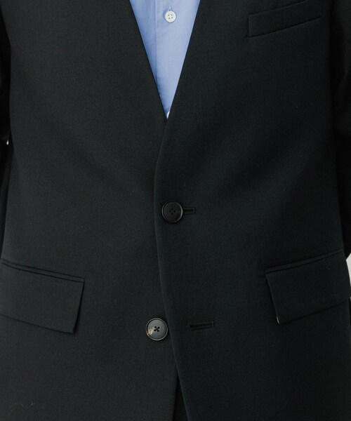 ADAM ET ROPE'（アダムエロペ）の「ハードクロス ノーカラージャケット / セットアップ対応（ノーカラージャケット・メンズ・ブラック/ダークブラウン系・L/M）」の19枚目の写真