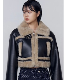 EMODA | ショートフェイクムートンブルゾン(ブルゾン)