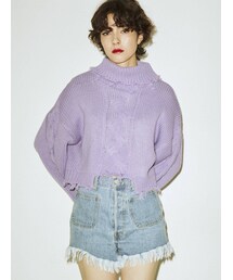 jouetie | ケーブルダメージニット(ニット/セーター)