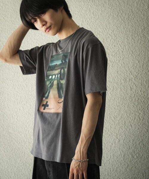SENSE OF PLACE by URBAN RESEARCH（センスオブプレイスバイアーバンリサーチ）の「フォトグラフィックTシャツ B（Tシャツ/カットソー・メンズ・LIME/IVORY/CHARCOAL・M/L）」の17枚目の写真