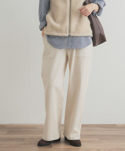 URBAN RESEARCH DOORS(アーバンリサーチドアーズ)の「裏起毛ベイカーイージーパンツ(その他パンツ・レディース・OFF/KHAKI・S/M)」の3枚目の写真