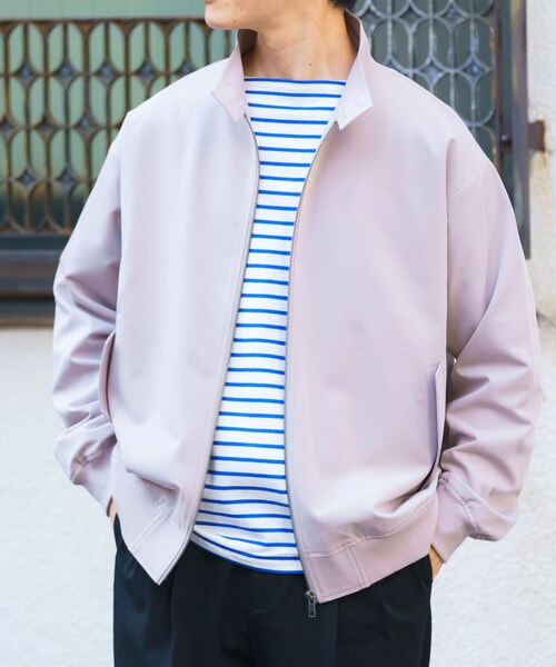 ITEMS URBANRESEARCH（アイテムズ アーバンリサーチ）の「TRストレッチ ハリントンジャケット（ブルゾン・メンズ・BLK/GRY/BEG・M/L）」の3枚目の写真