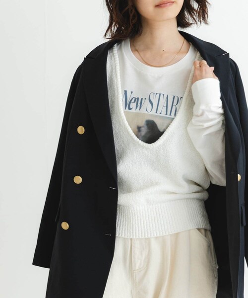 URBAN RESEARCH（アーバンリサーチ）の「ブークレ2WAYベスト（ベスト・レディース・RED/NAVY/OFF・FREE）」の12枚目の写真