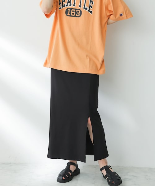 SENSE OF PLACE by URBAN RESEARCH(センスオブプレイスバイアーバンリサーチ)の「スリットペンシルスカート(スカート・レディース・GREIGE/BLACK/BROWN・S/M)」の1枚目の写真