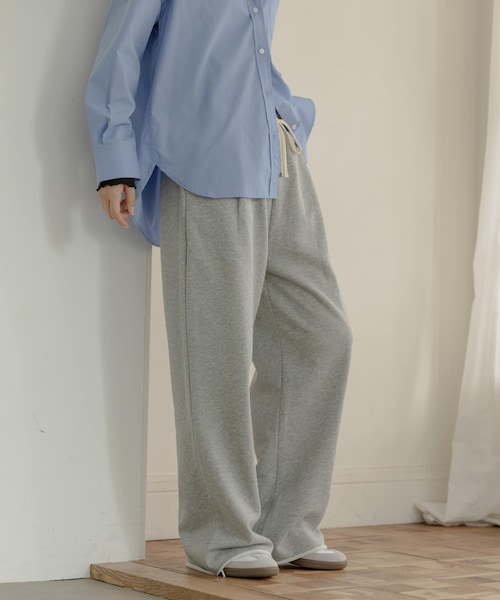 URBAN RESEARCH Sonny Label（アーバンリサーチサニーレーベル）の「スウェットワイドパンツ（スウェットパンツ・レディース・グレー/オートミール・36/38）」の2枚目の写真
