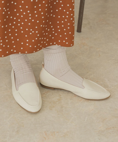RODE SKO（ロデスコ）の「『MADE IN JAPAN』ELKE やわらかスリッポン（スリッポン・レディース・MILK TEA/PISTACHIO/IVORY/BLACK/LIGHT GRAY/OFF WHITE/BROWN・36/37/38）」の12枚目の写真