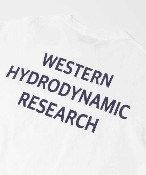 THE GOODLAND MARKET（ザグッドランドマーケット）の「Western Hydrodynamic Research　WORKER LS TEE（Tシャツ/カットソー・メンズ・WhiteNavy/NavyWhite・L/XL）」の5枚目の写真