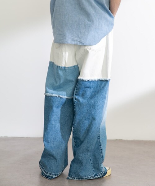 URBAN RESEARCH Sonny Label（アーバンリサーチサニーレーベル）の「Wrangler　WREMAKE WIDE（デニムパンツ・メンズ・BK USED/BL USED・M/L）」の19枚目の写真