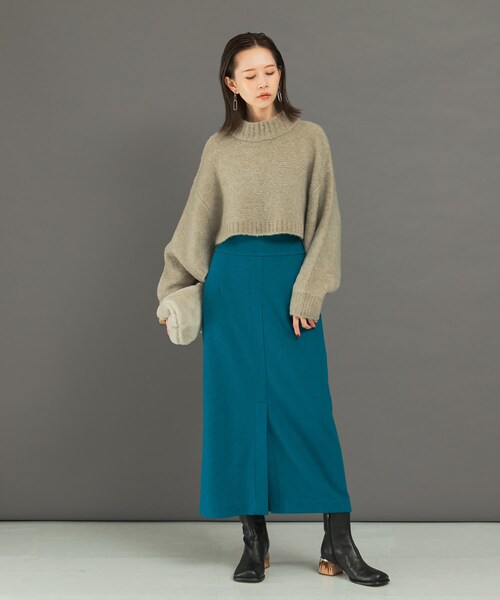 URBAN RESEARCH ROSSO（アーバンリサーチロッソ）の「ウール混ブークレストレートスカート（スカート・レディース・BLUE/CAMEL/CHARCOAL・36/38）」の22枚目の写真